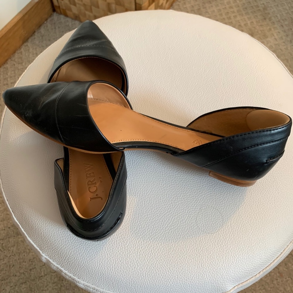 J. Crew D’Orsay Leather Pointy Flats